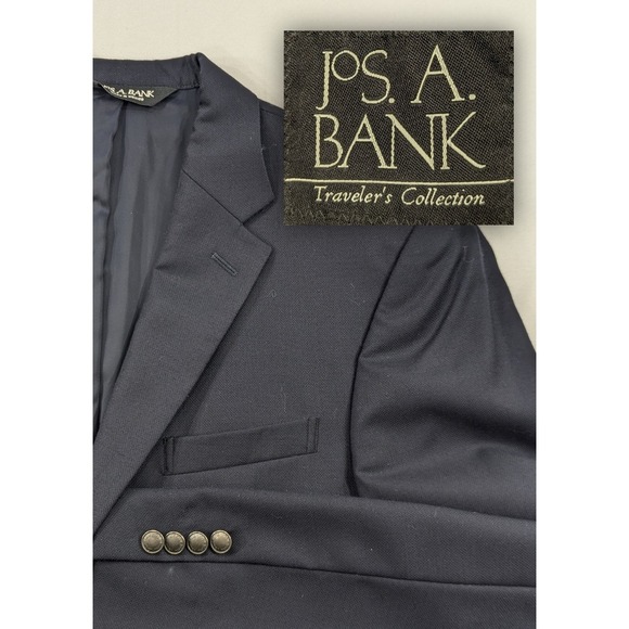 Jos. A. Bank Blazer Coat Sports Suit Jacket 100% Wool 39L 42
